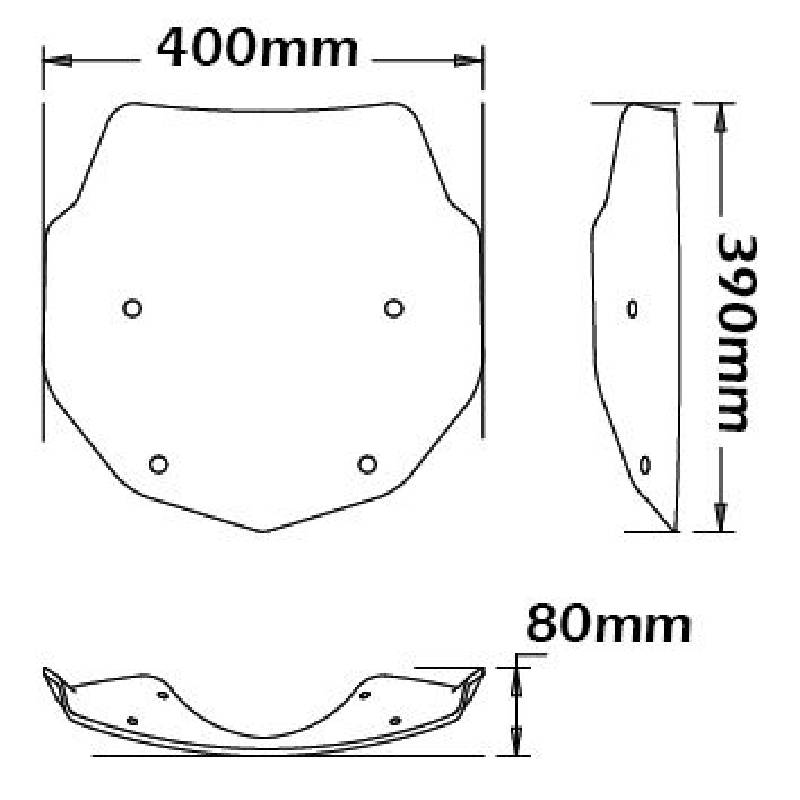 Parabrisas medio BMW r 1200 gs r 1250 gs 13-22